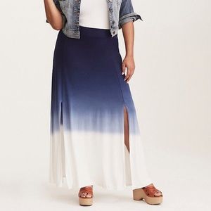 NWOT Navy Blue Ombré Maxi Skirt